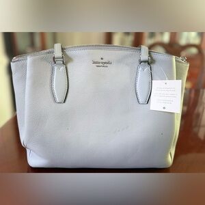 kate spade Light Gray Leather purse/tote bag